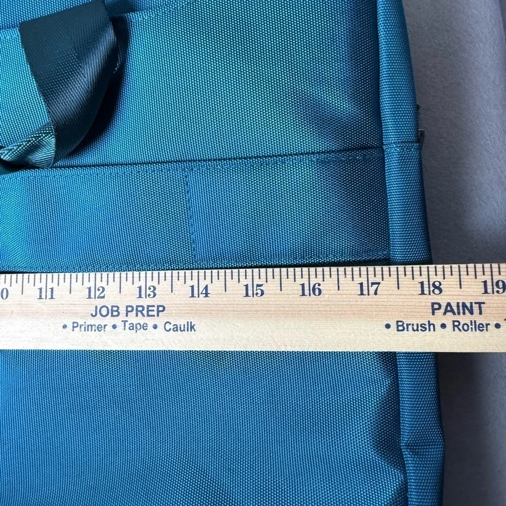 Mosiso 360 Protective Laptop Shoulder Bag in Teal Green Fleece Lined Trolly Belt